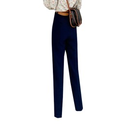 經典法式西褲   復古顯白顯瘦   寶藍色   高腰錐形西裝褲  SKWT026 經典法式西褲   復古顯白顯瘦   寶藍色   高腰錐形西裝褲  SKWT026